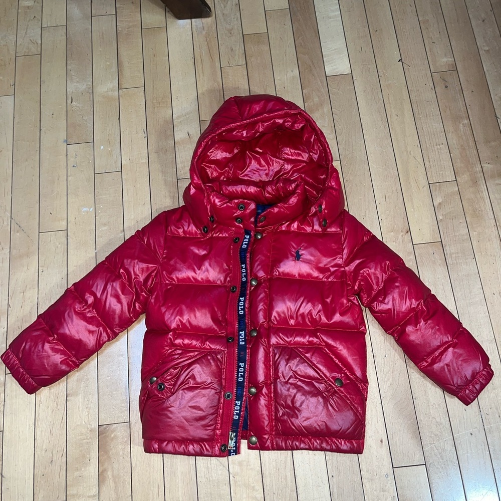 Red Polo boys puffer jacket